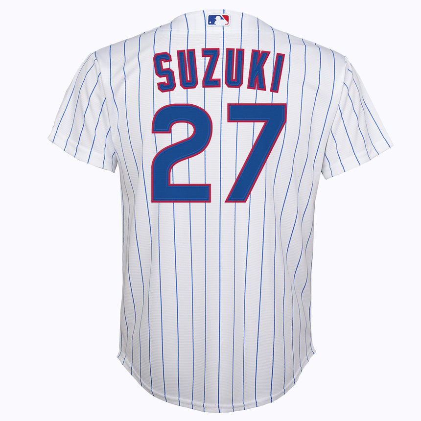 Youth Seiya Suzuki Chicago Cubs White Home Replica Jersey