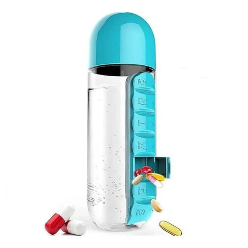 Pill Organizer Water Bottle