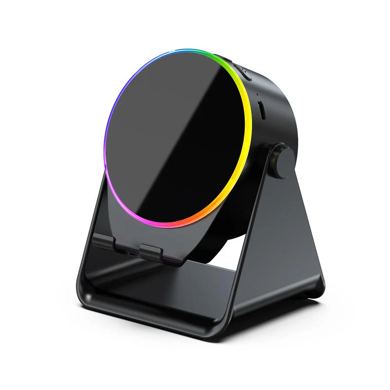 4-in-1 Wireless Audio Dock – Induction + Bluetooth Speaker Stand with RGB Lighting