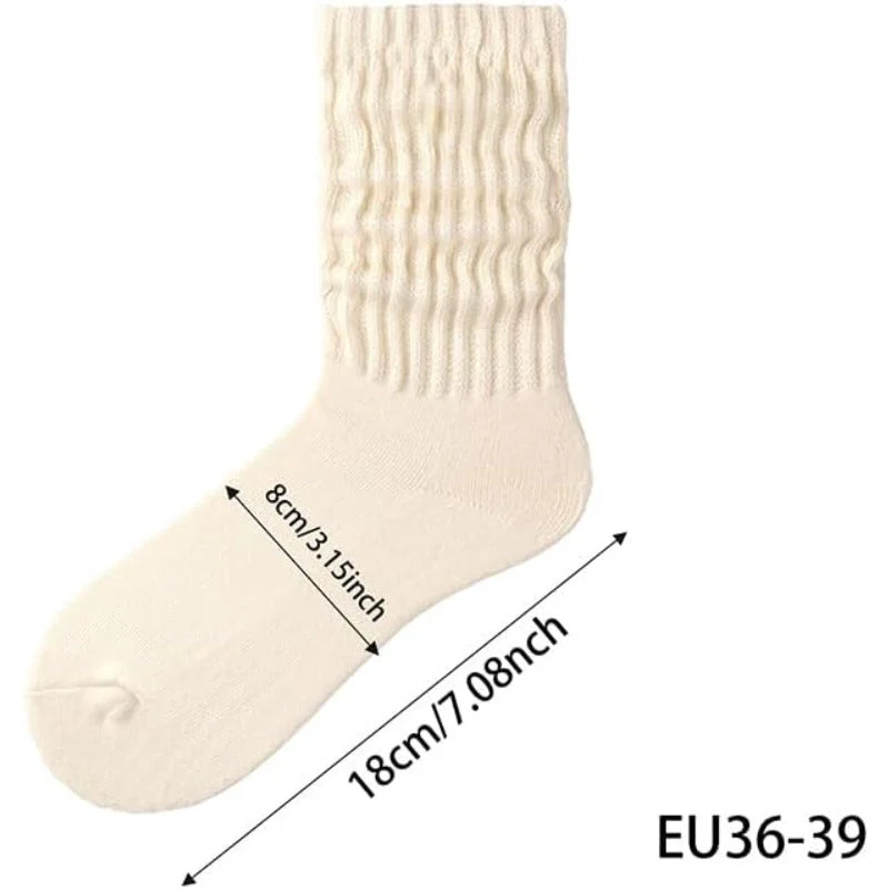 Slouchy Ribbed Crew Socks