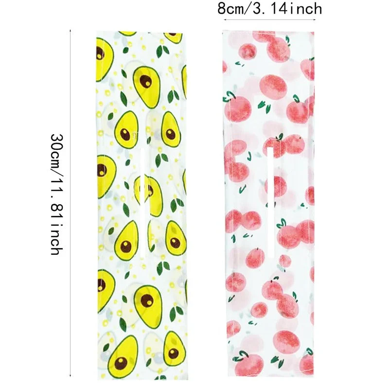 6-Pack Satin Fruit Print Hair Bun Makers – No-Pin Quick Updo Tools