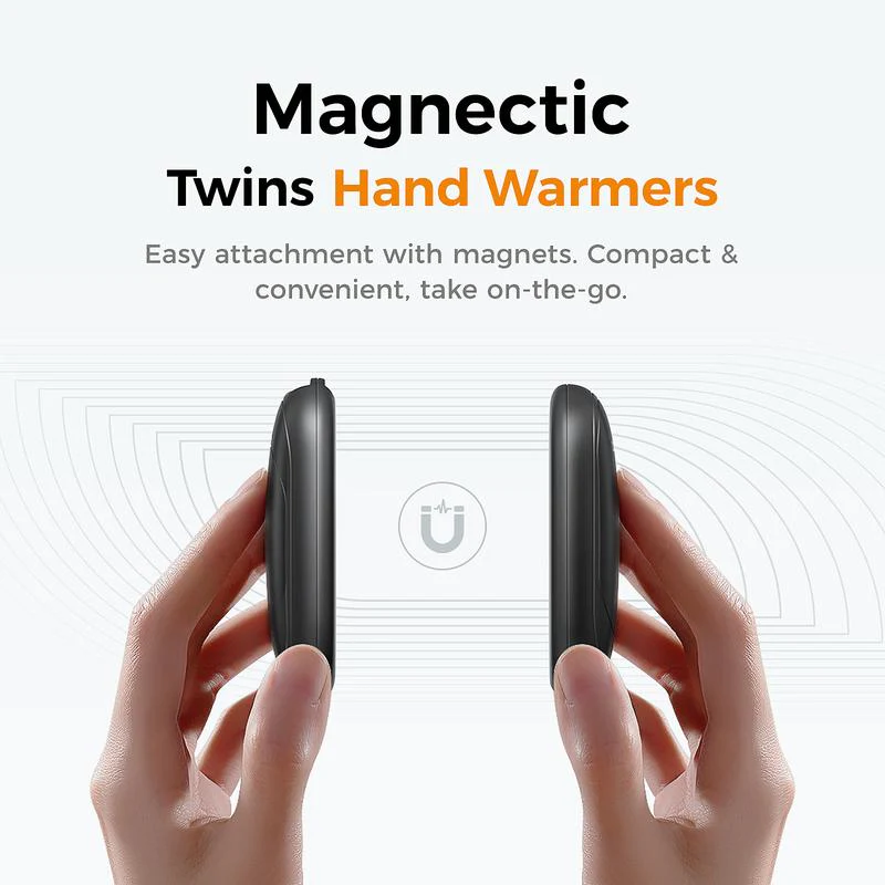 Magnetic heating hand warmer power bank.