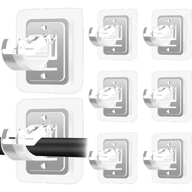 Nail-Free Adjustable Curtain Rod Bracket Holders – Drill-Free & Wall-Safe