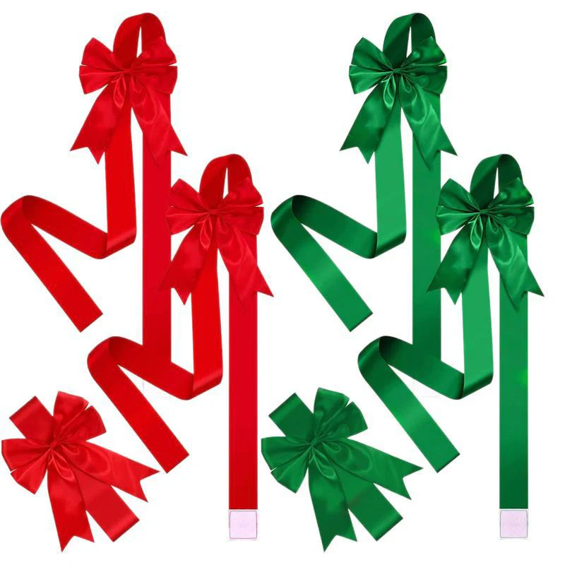 Christmas Cabinet Door Bows