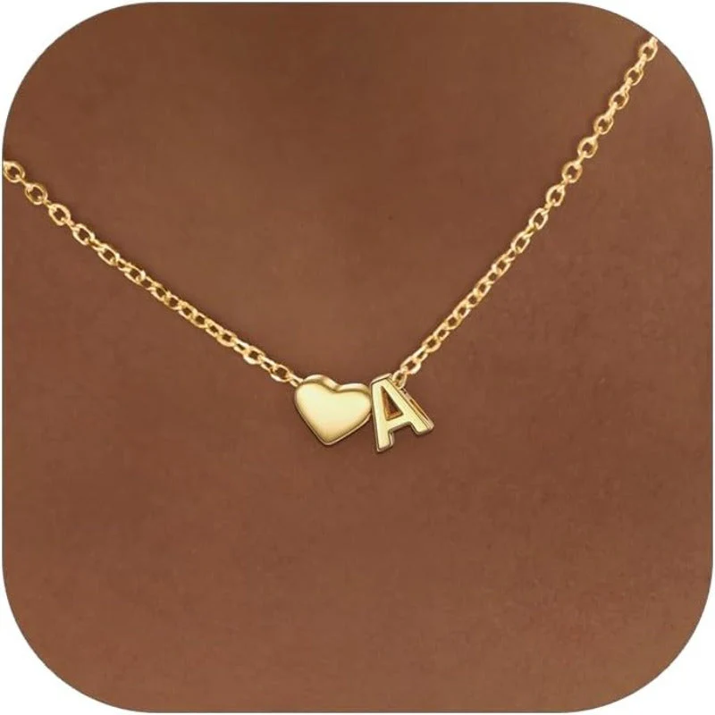 Heart Initial Necklace