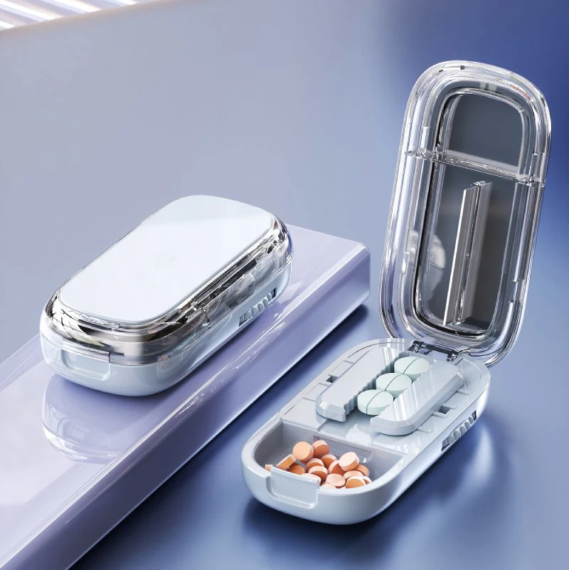 Portable Pill Cutter with Adjustable Slots