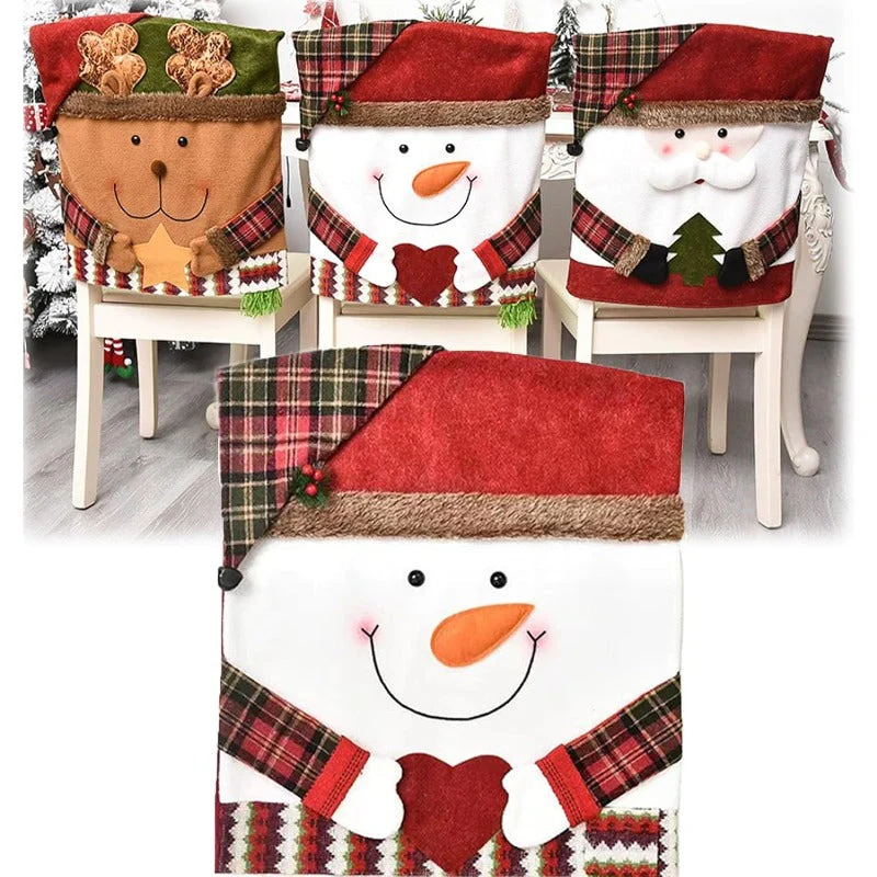 CheerCover Christmas Chair Covers with Santa Claus
