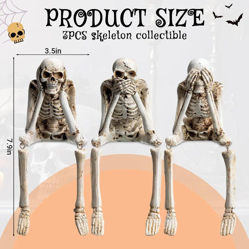 Halloween Resin Skeleton Figurines