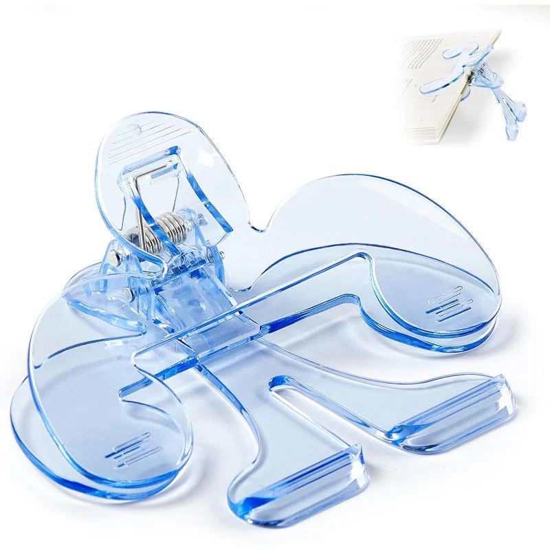 Hands-Free Transparent Book Page Holder Clip