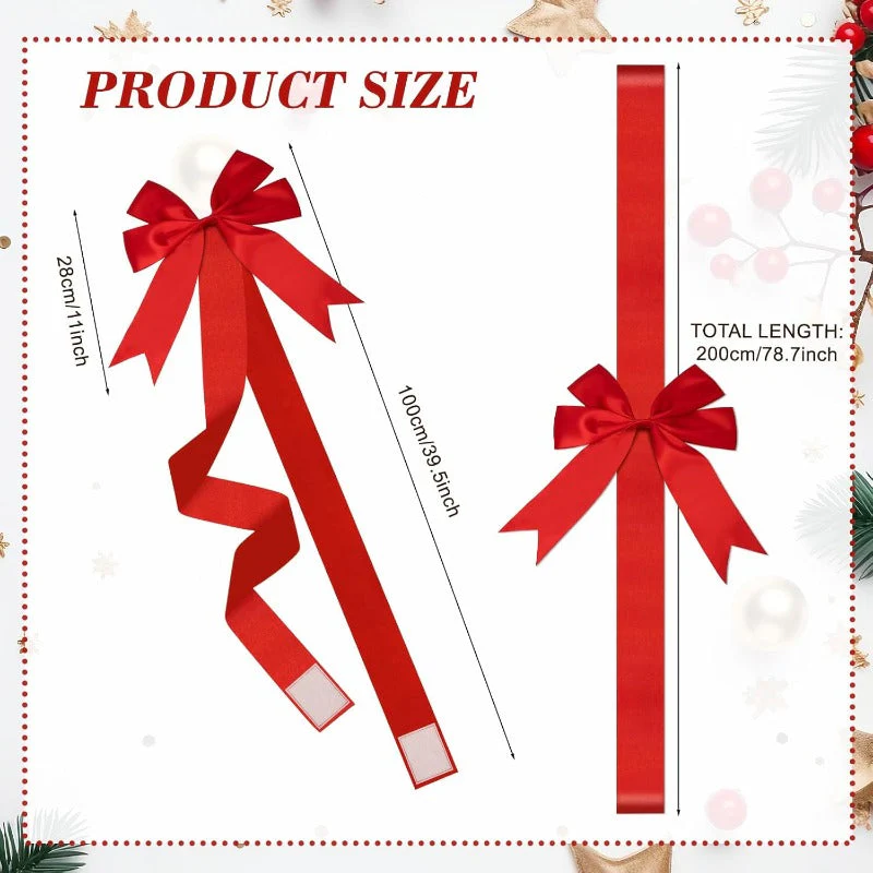 Christmas Cabinet Door Bows