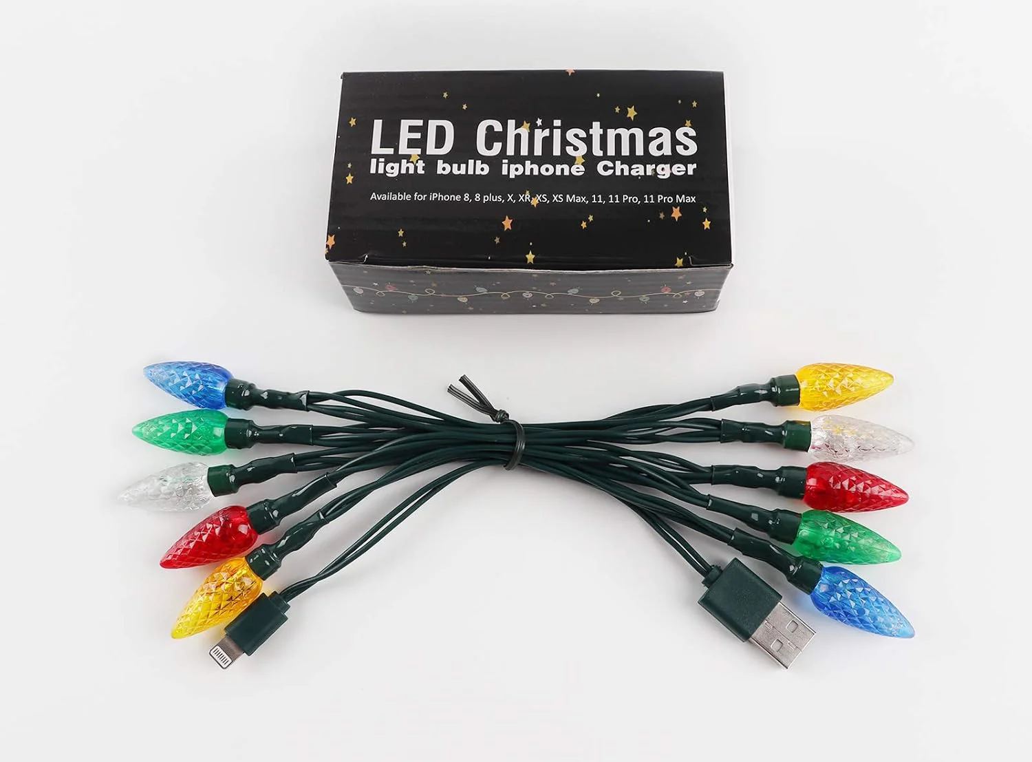 Festive LED Christmas Lights Charging Cable