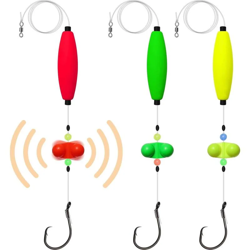 Pre-Rigged Catfish Float Rigs with Rattle Beads