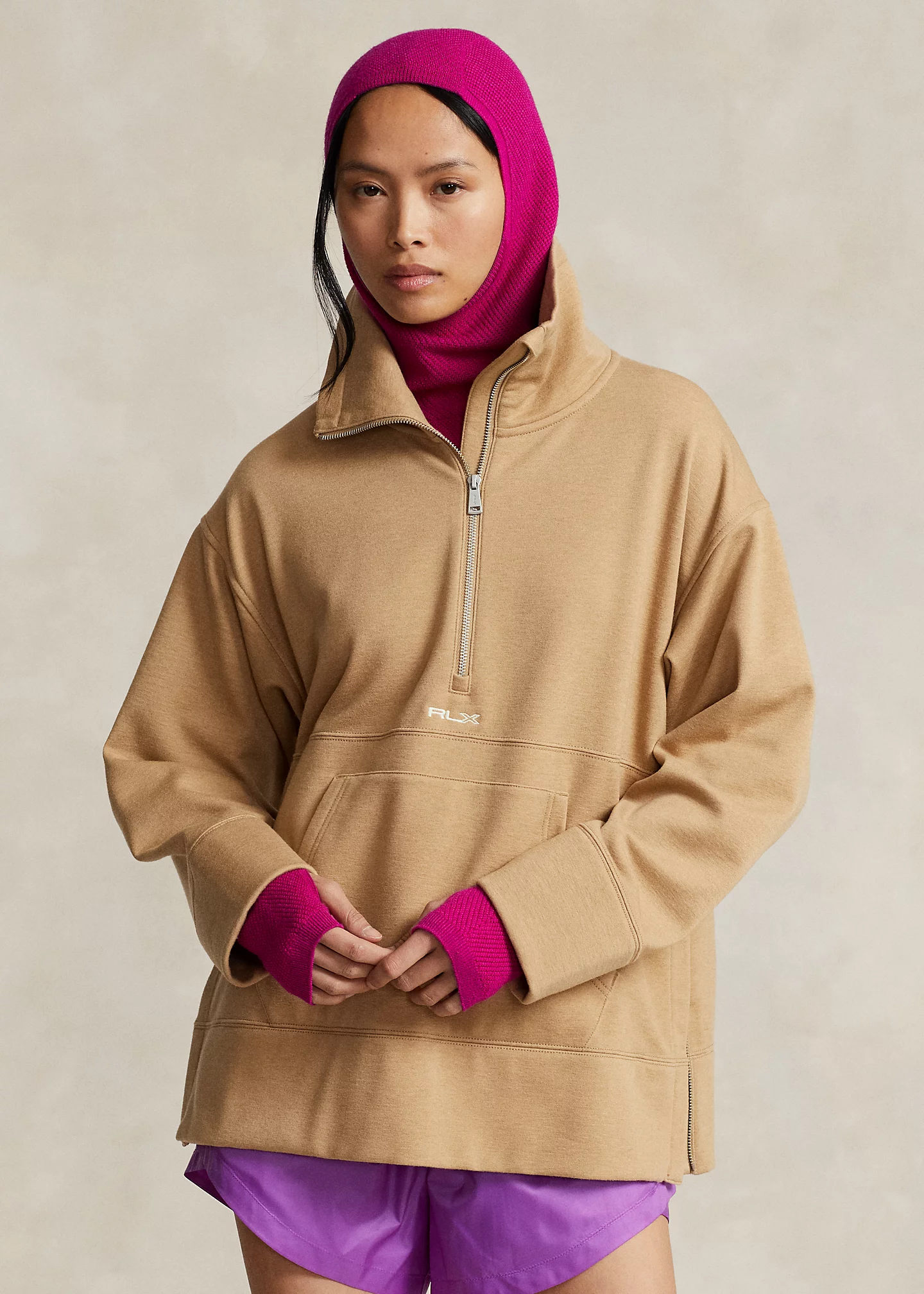 Quarter-Zip Pullover Fleece Tunic