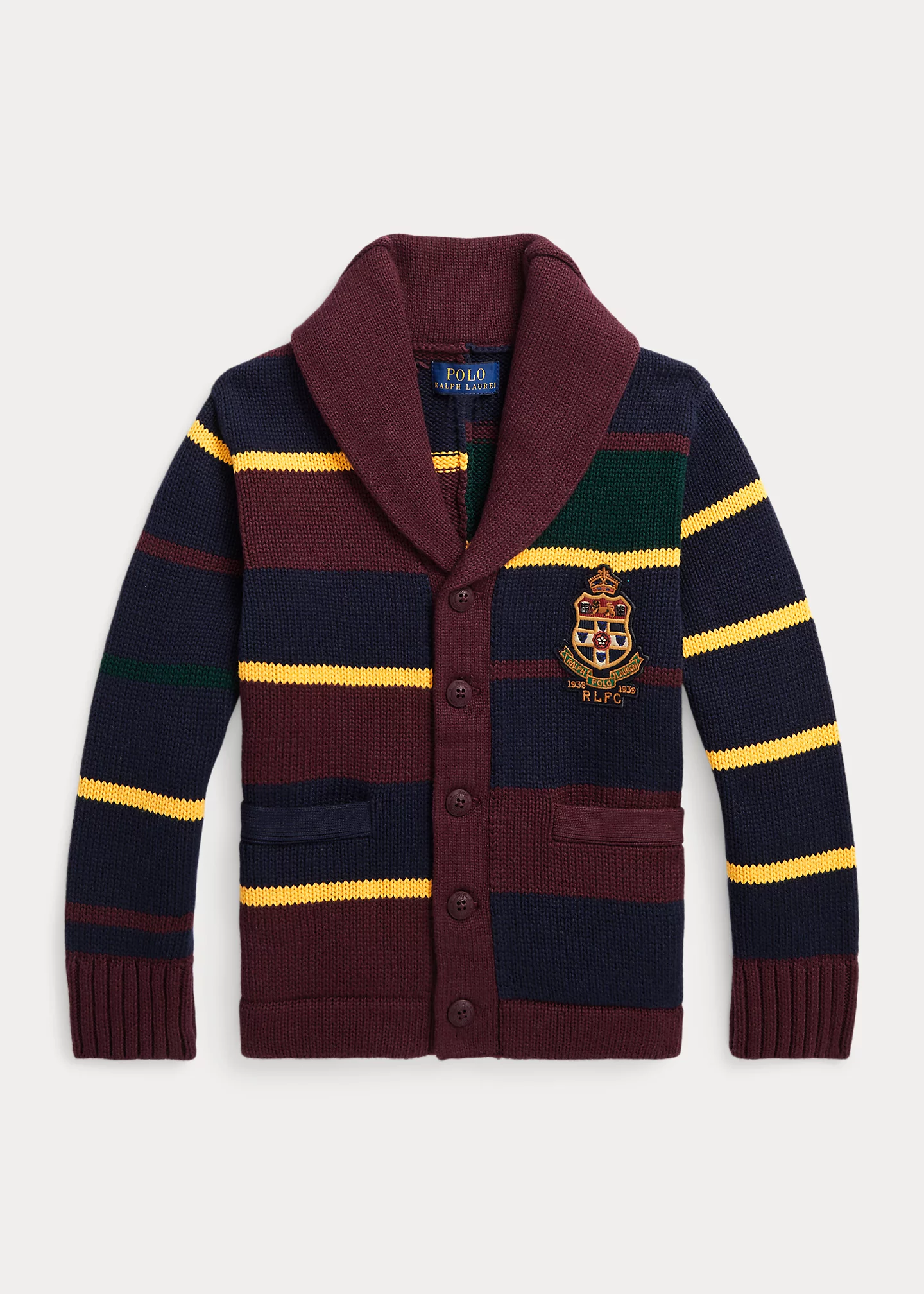 Striped Patchwork Cotton Cardigan