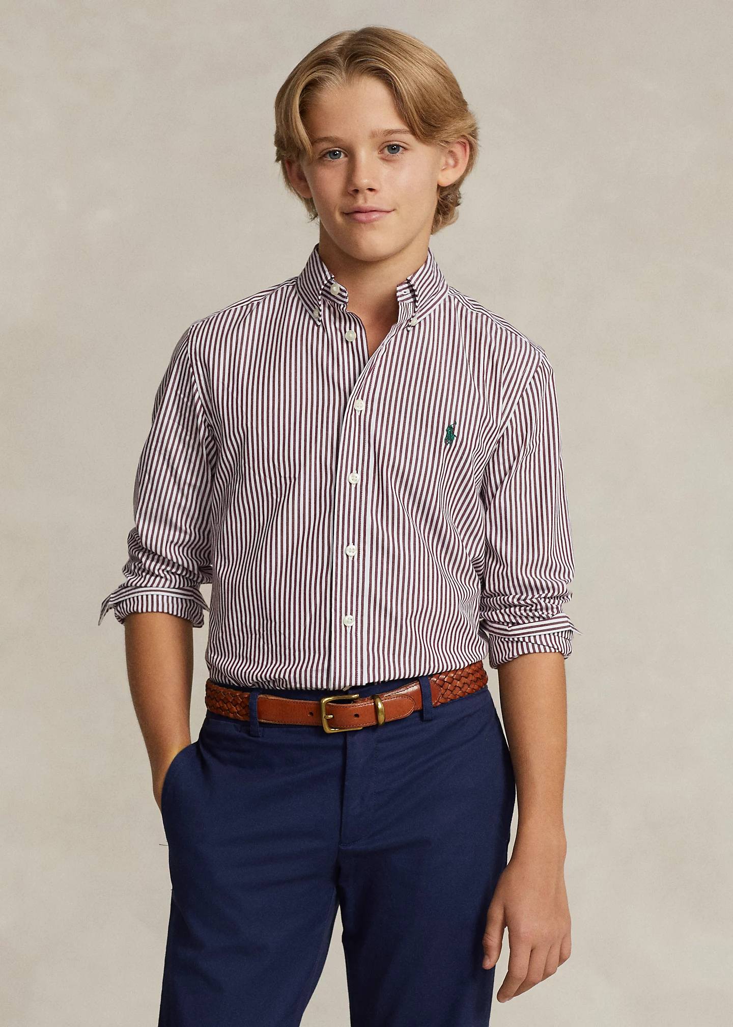 Striped Cotton Poplin Shirt