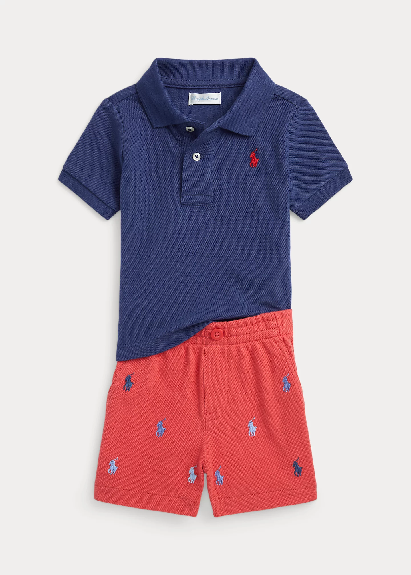 Mesh Polo Shirt & Short Set