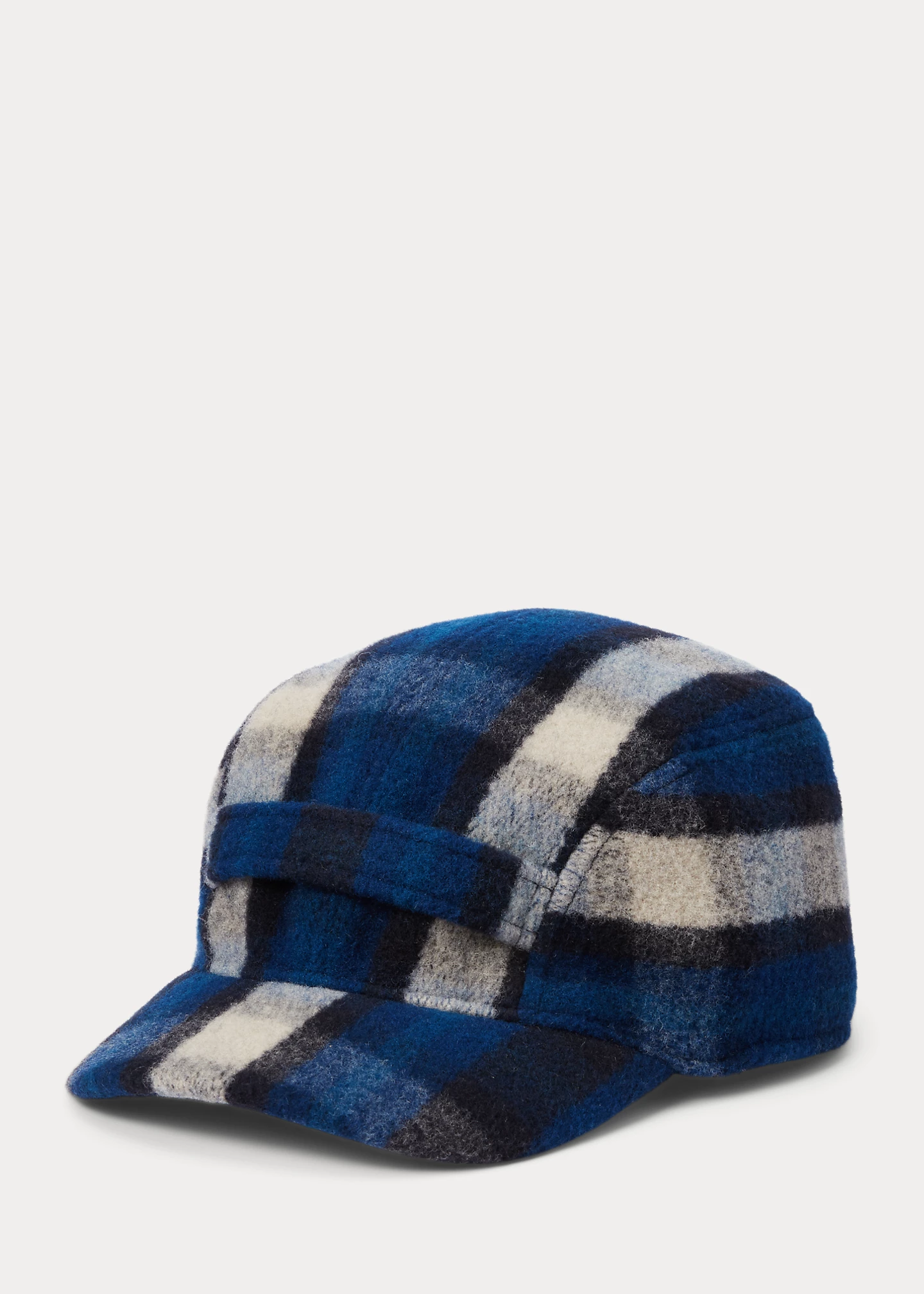 Plaid Wool-Blend Earflap Cap