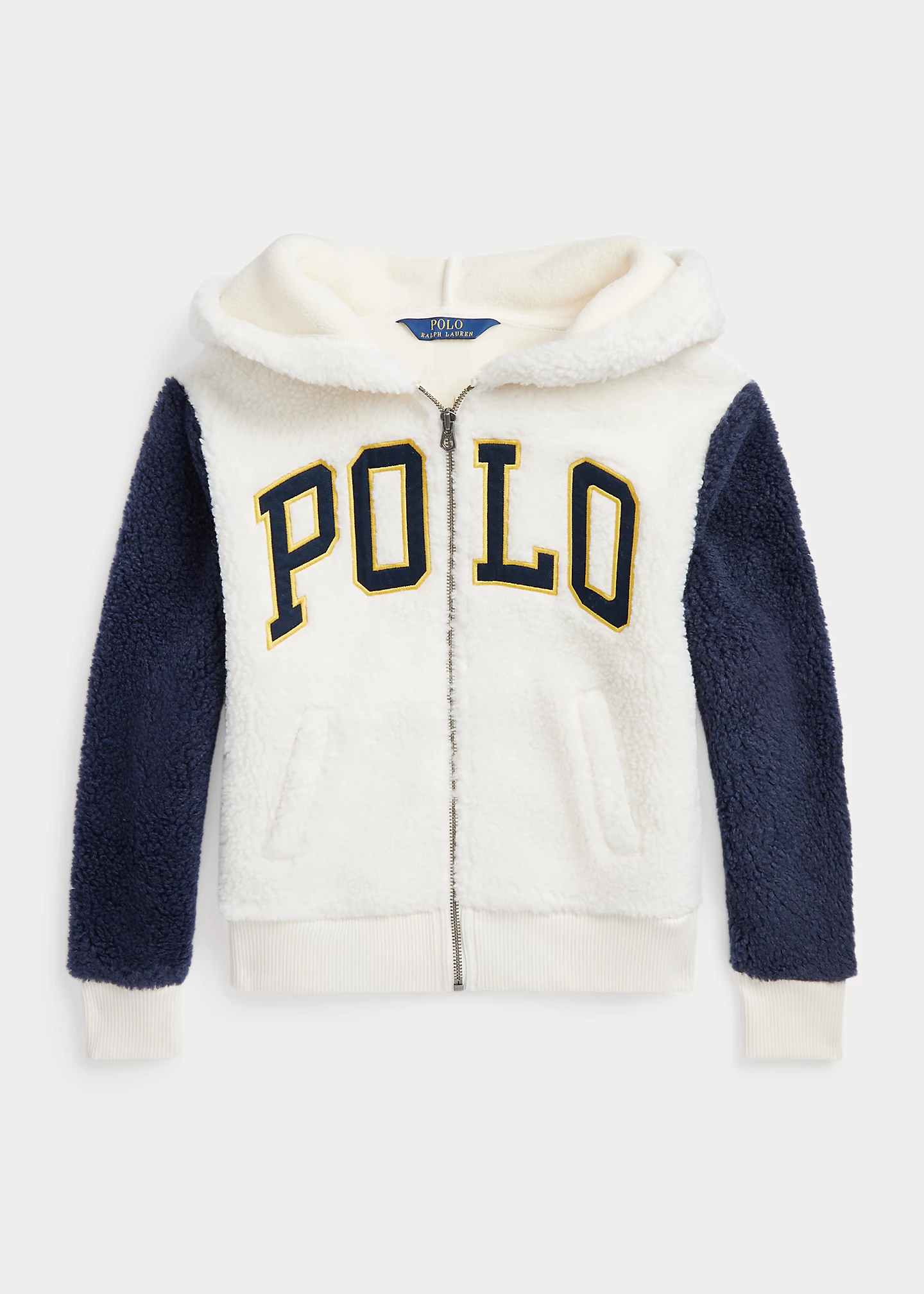 Logo Teddy Fleece Full-Zip Hoodie