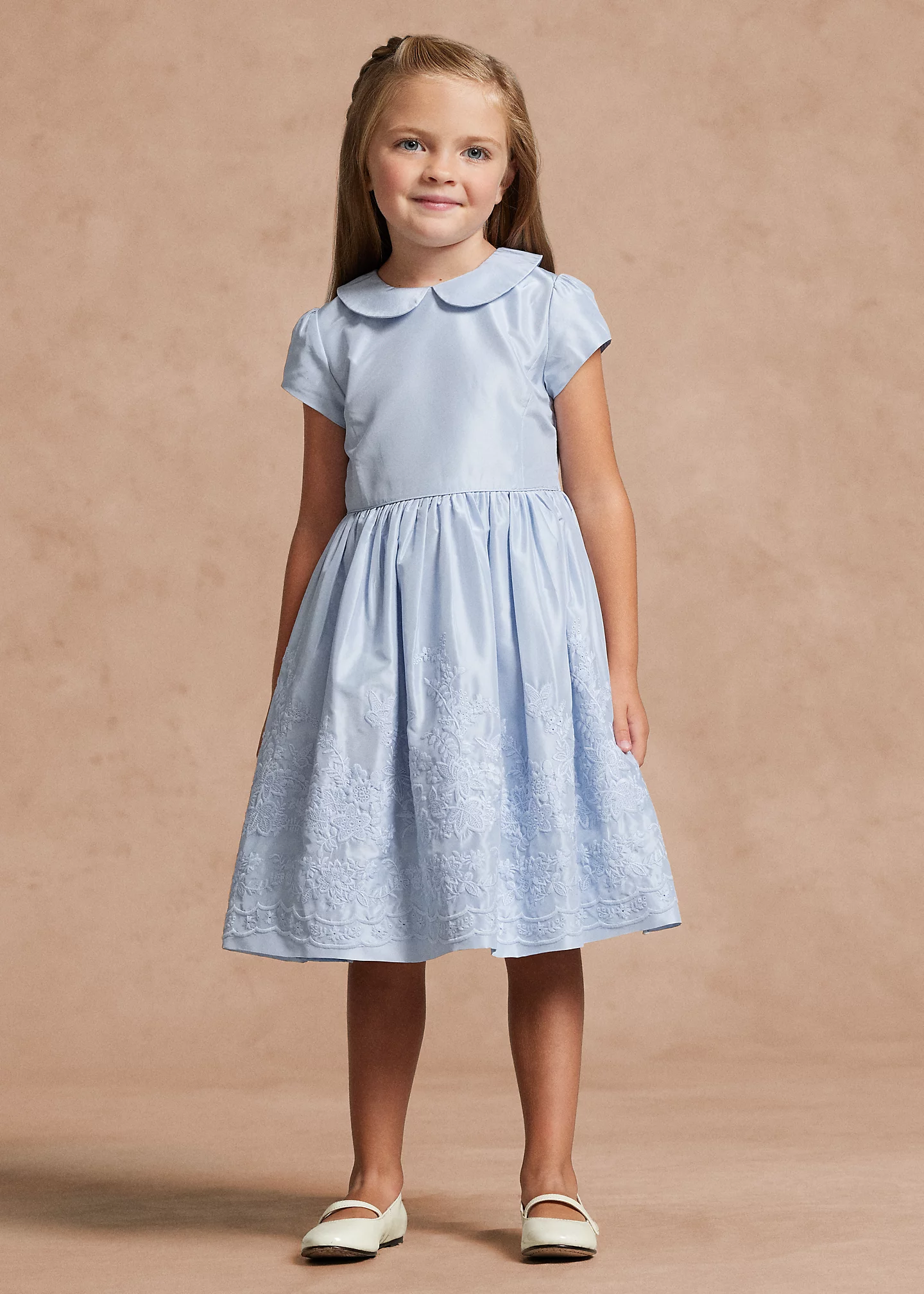 Embroidered Mulberry Silk Dress