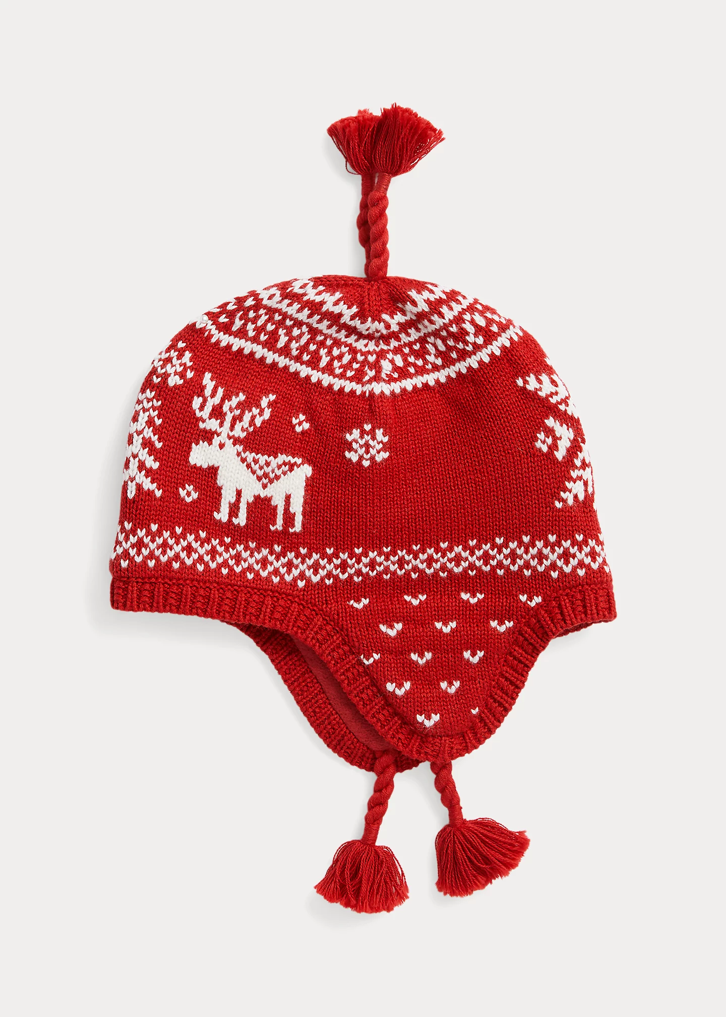 Fair Isle Cotton-Blend Earflap Hat