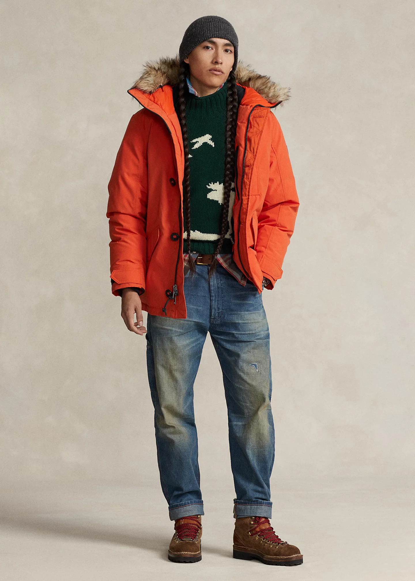 Relaxed Fit Distressed Carpenter Jean