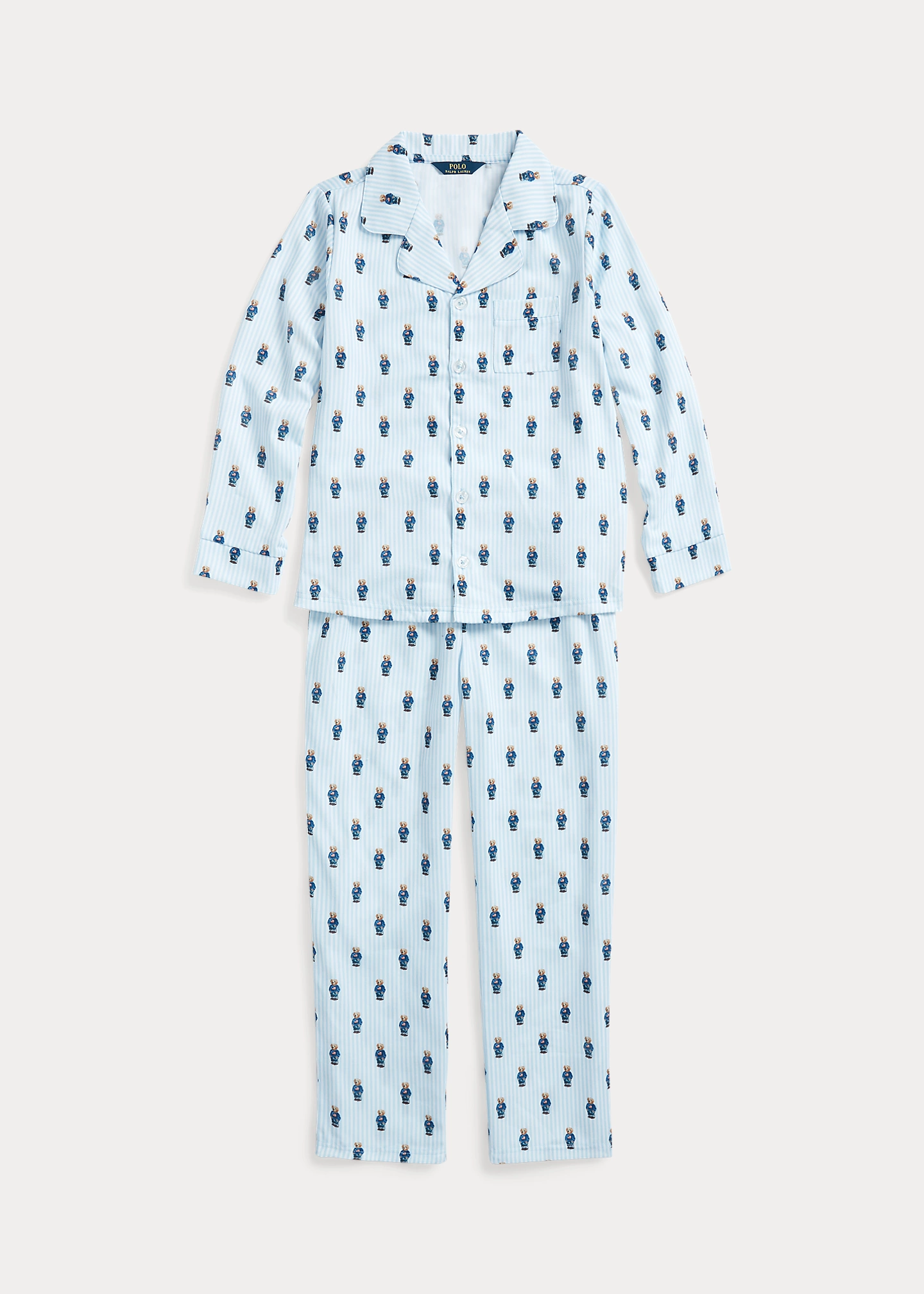 Polo Bear Flannel Sleep Set