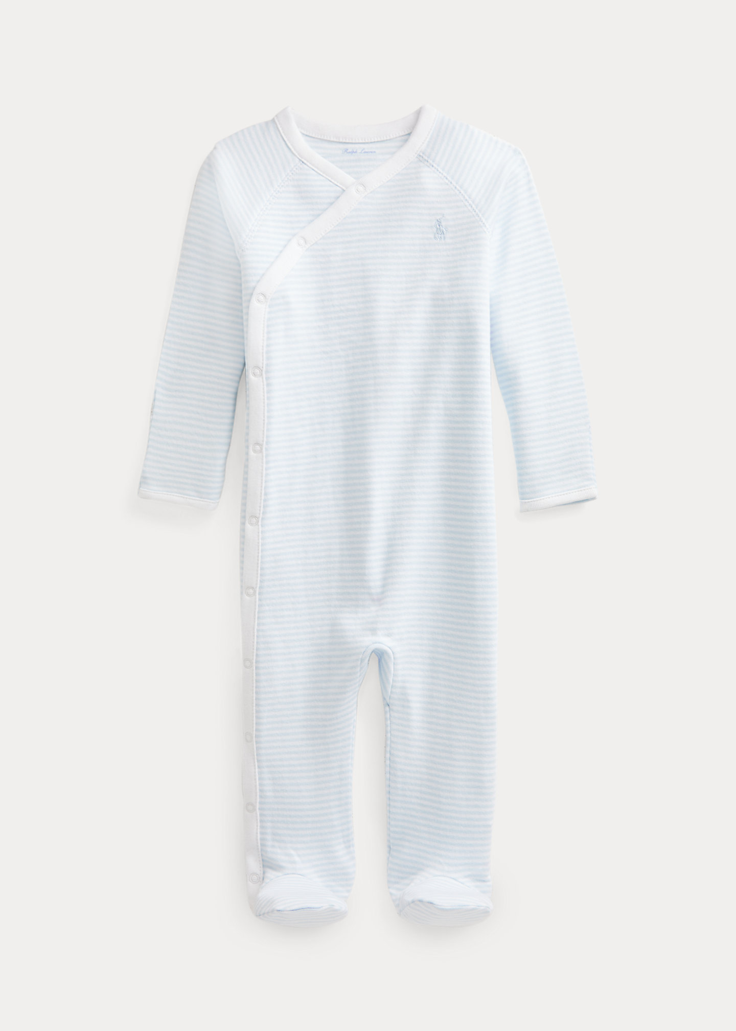 Striped Cotton Footed Coverall