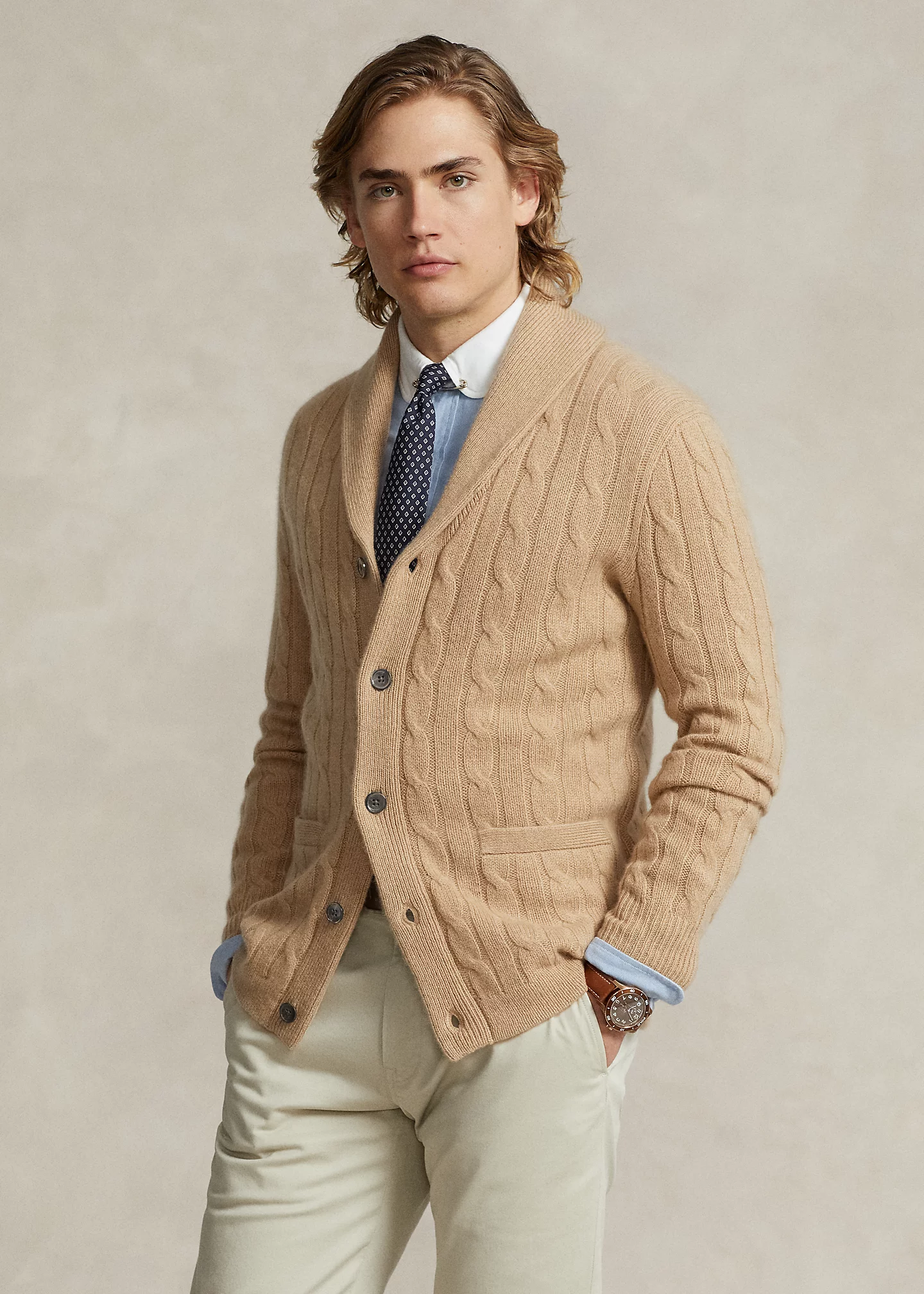 Cable-Knit Cashmere Cardigan