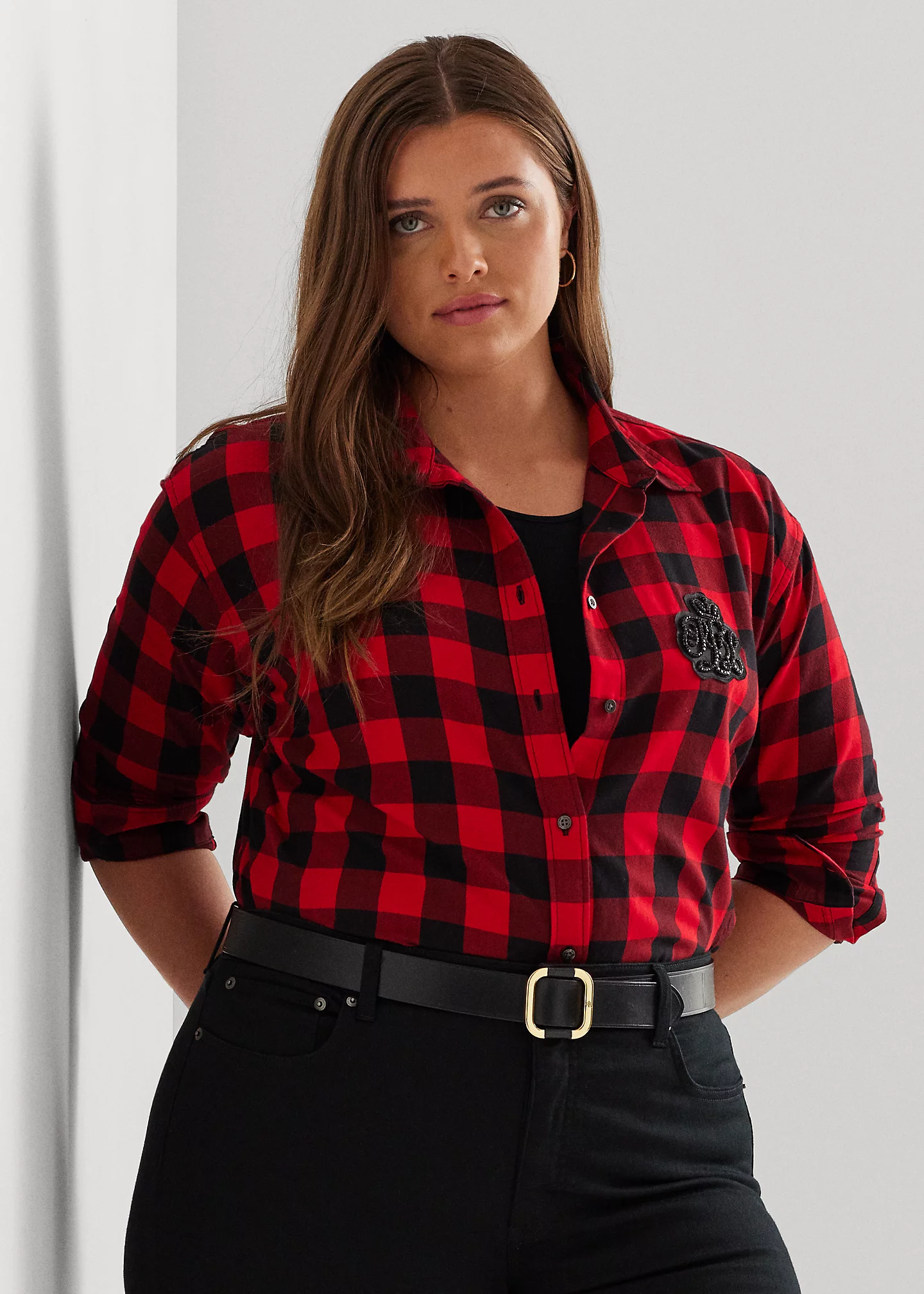 Buffalo Check Bullion Cotton Twill Shirt