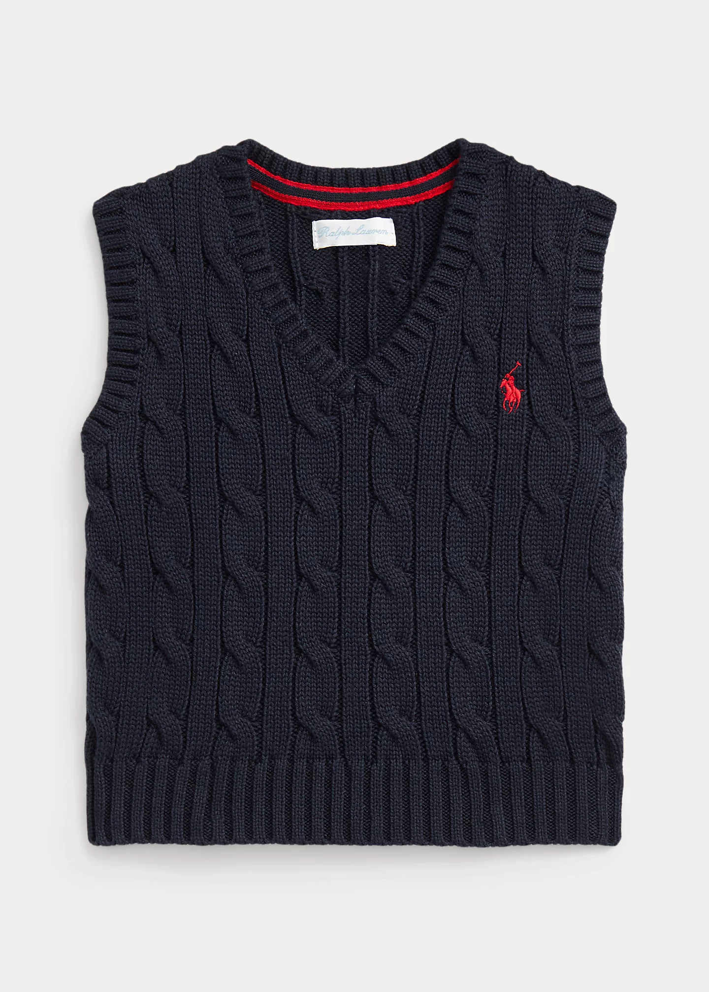 Cable-Knit Cotton Sweater Vest
