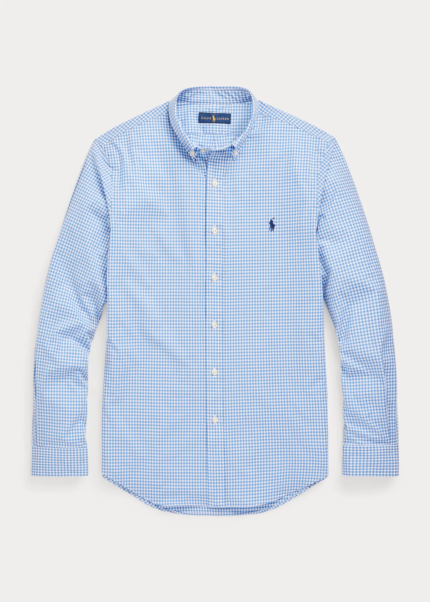 Slim Fit Gingham Stretch Poplin Shirt