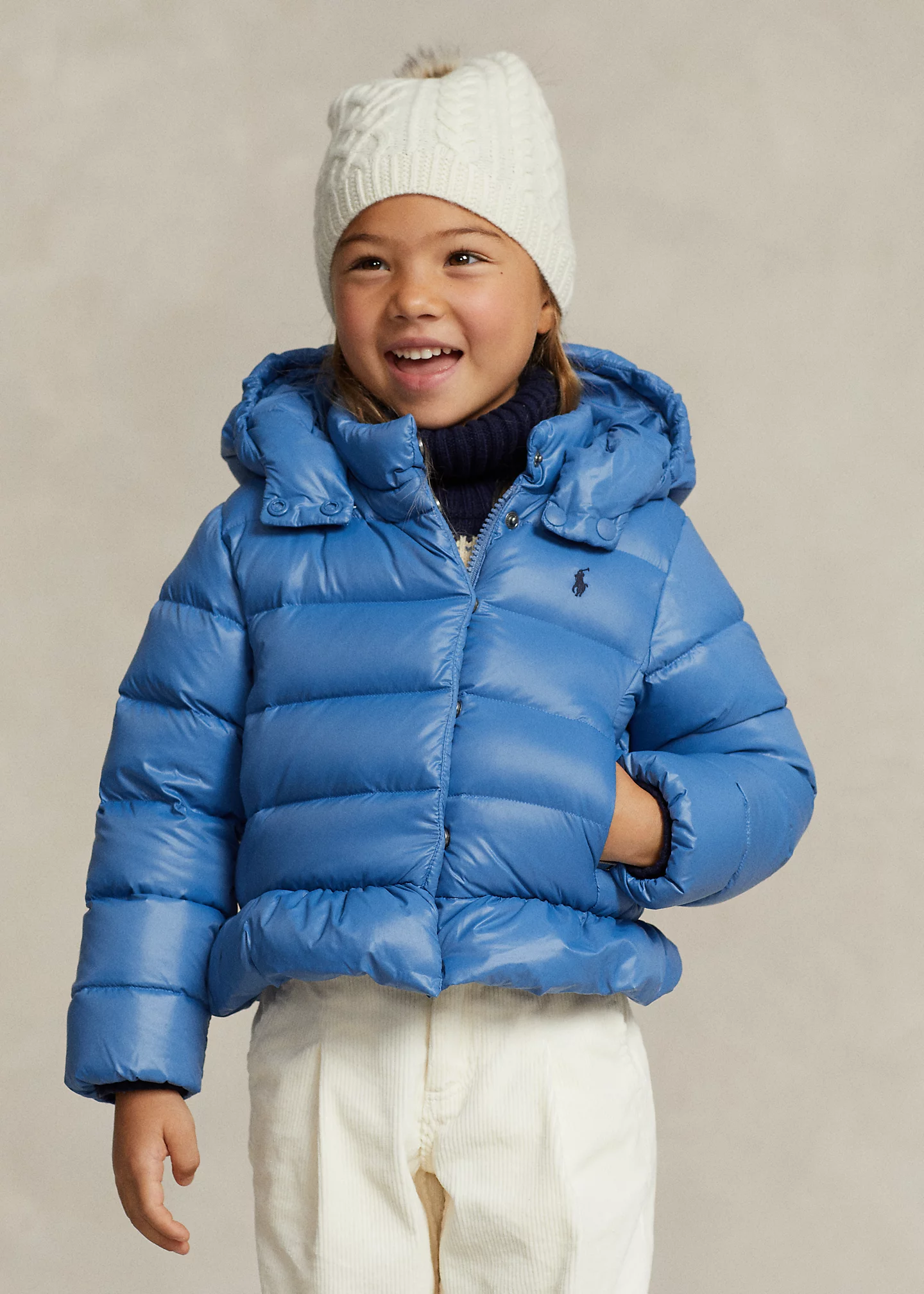 Water-Repellent Down Peplum Jacket