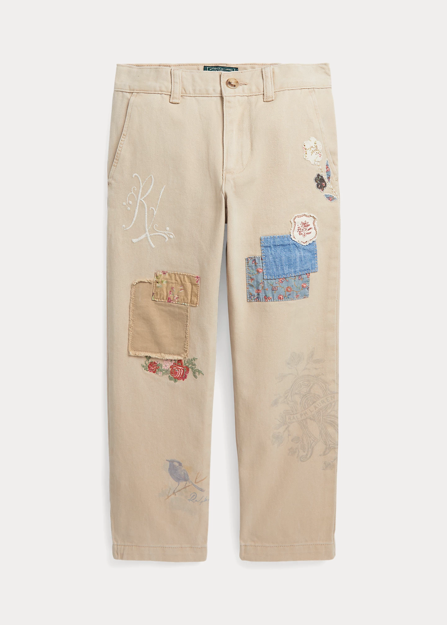 Patchwork Gabardine Chino Pant