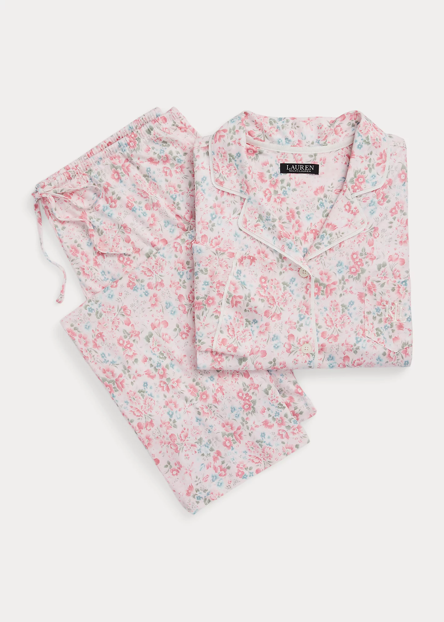 Floral Cotton-Blend Jersey Sleep Set
