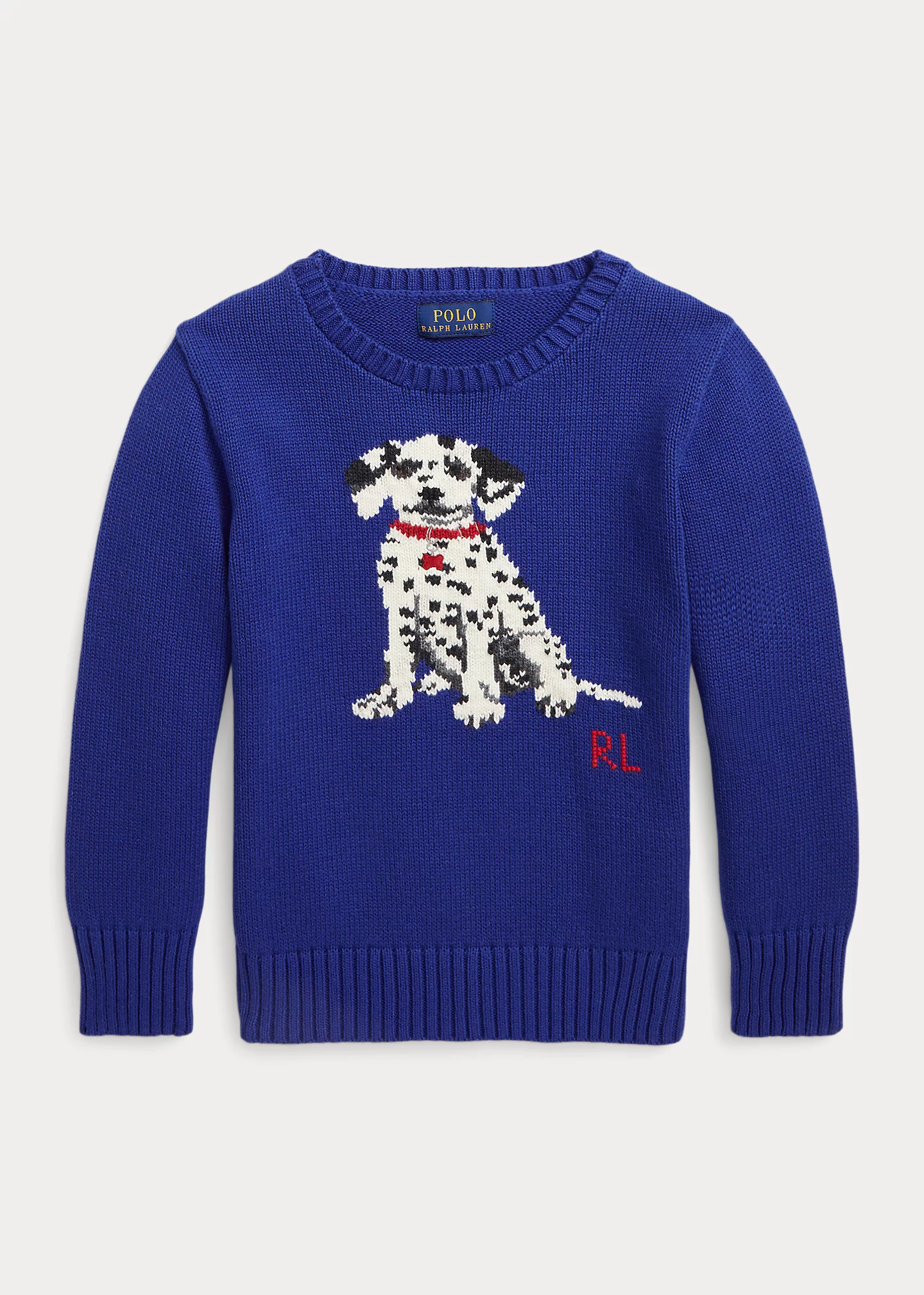 Dalmatian Intarsia-Knit Sweater