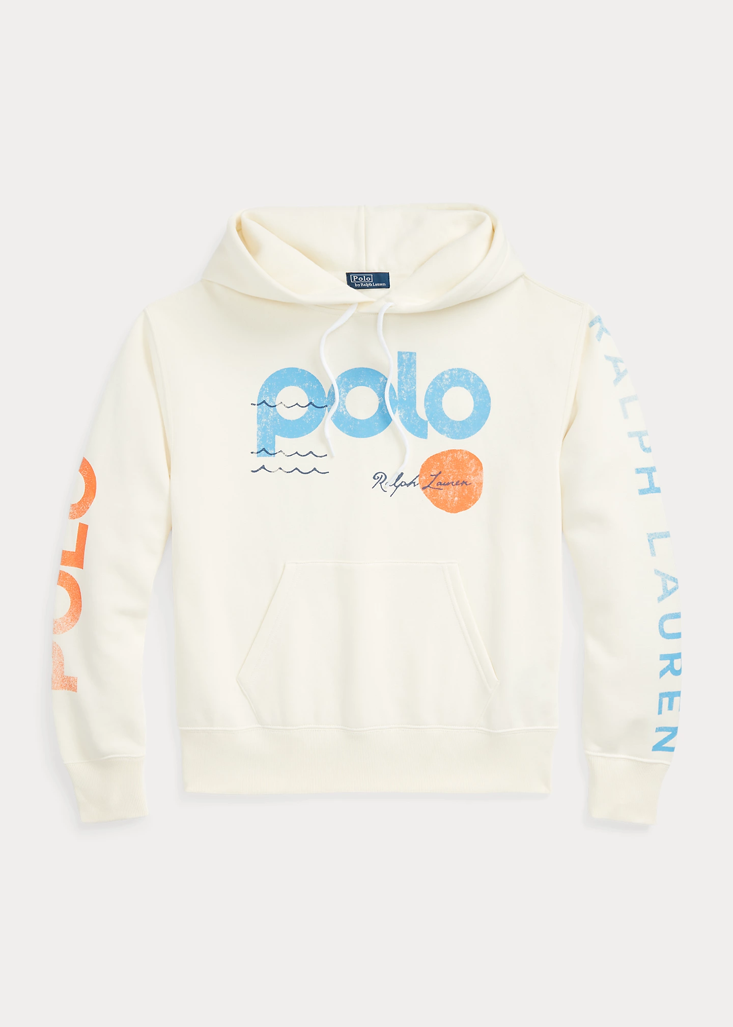 Logo & Wave Graphic Fleece Hoodie
