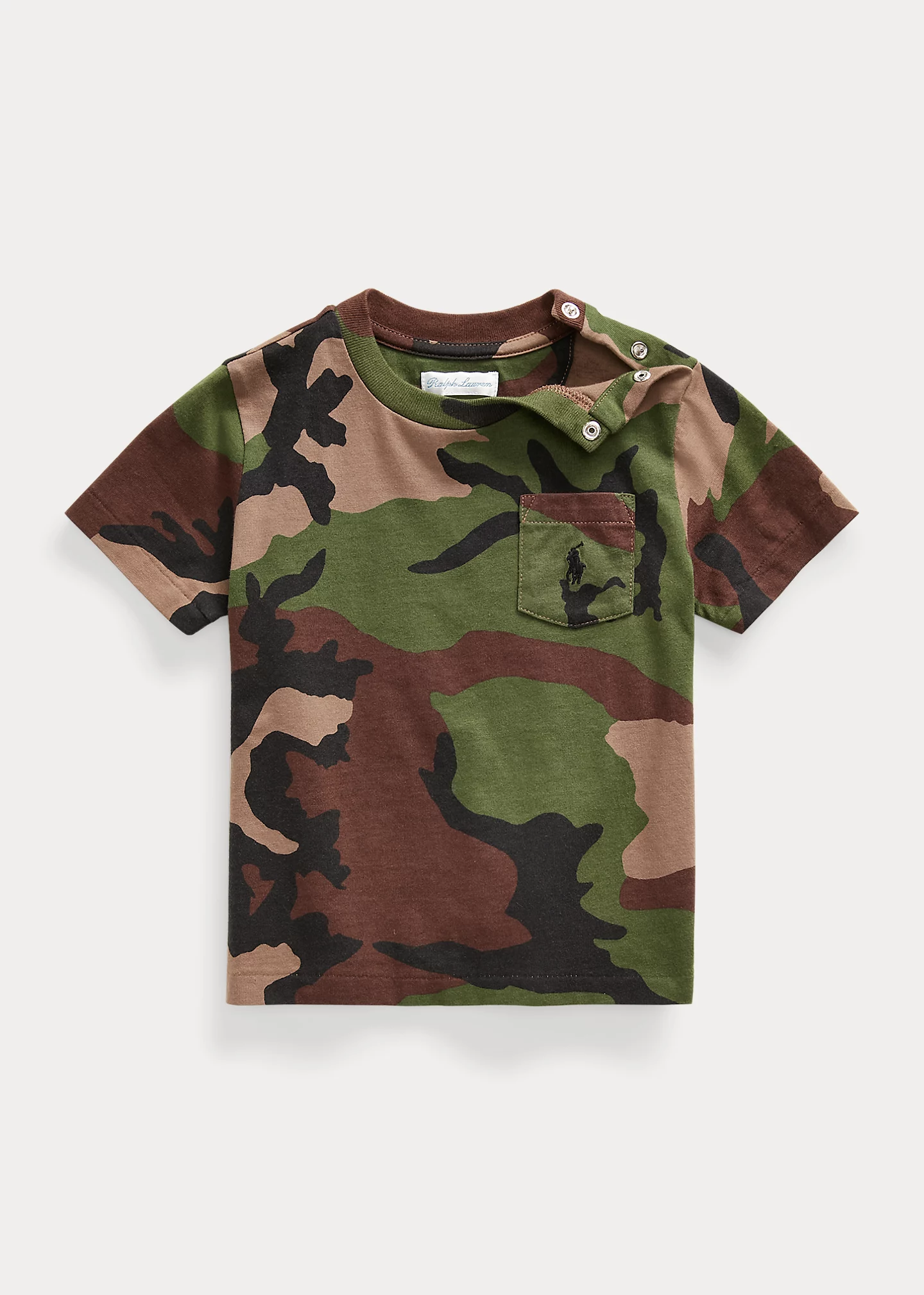 Camo Cotton Jersey Pocket Tee