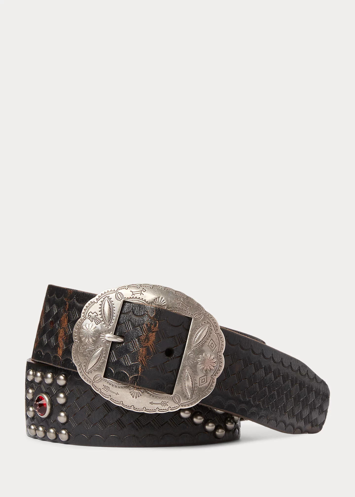 Studded Leather Belt
