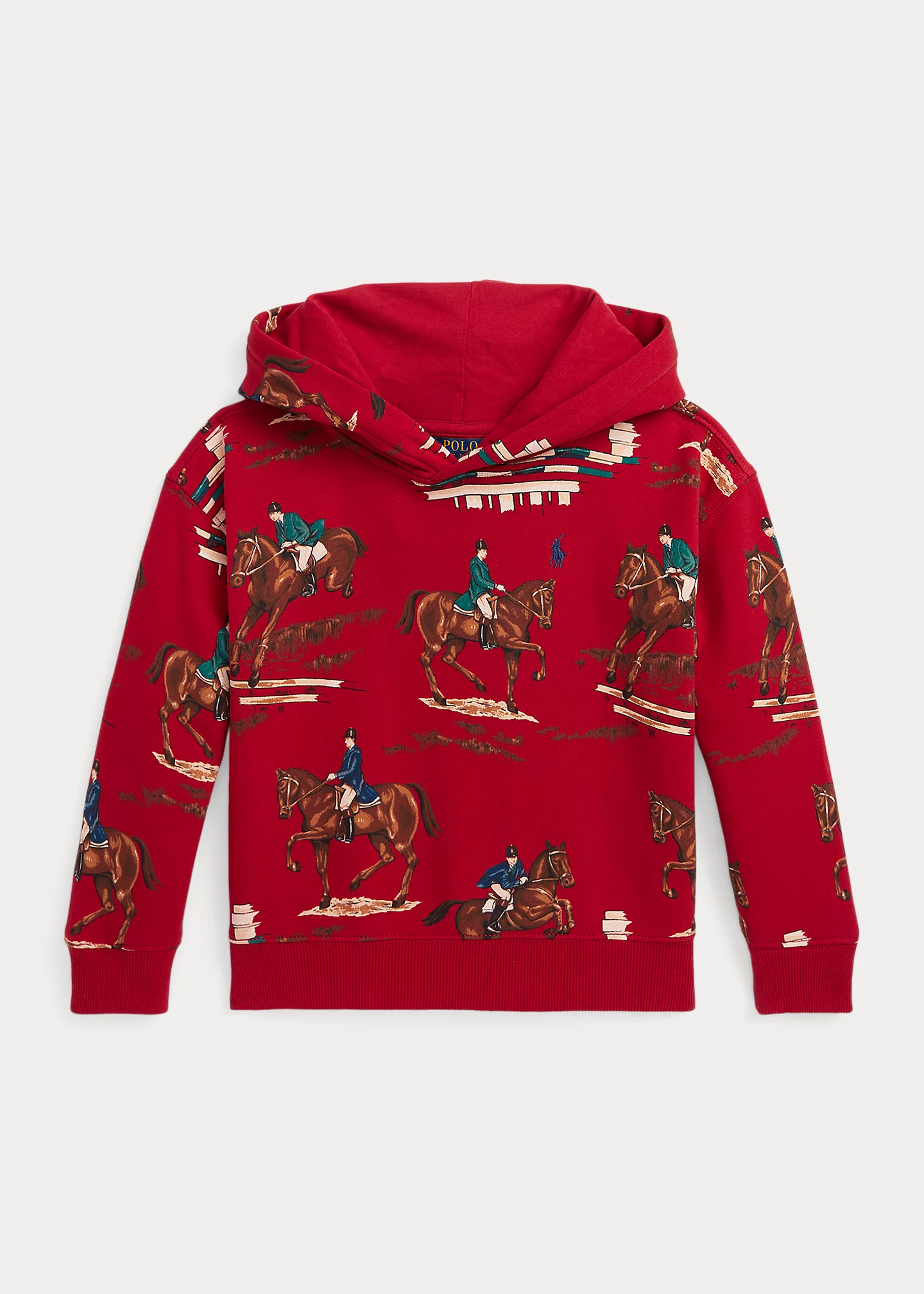 Equestrian-Print Fleece Hoodie