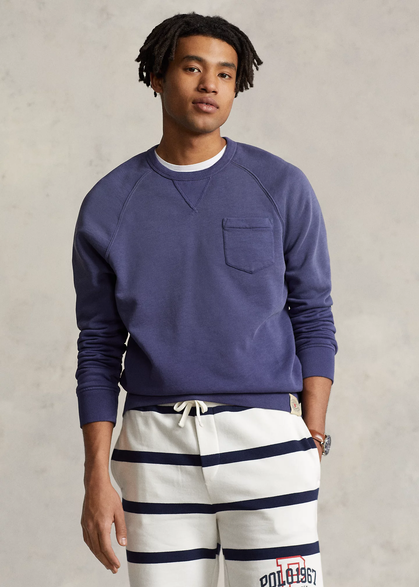 Garment-Dyed Fleece Sweatshirt