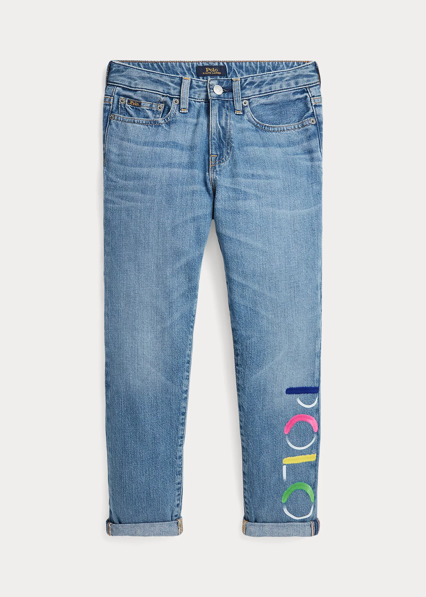 Logo Slim Fit Cotton Jean