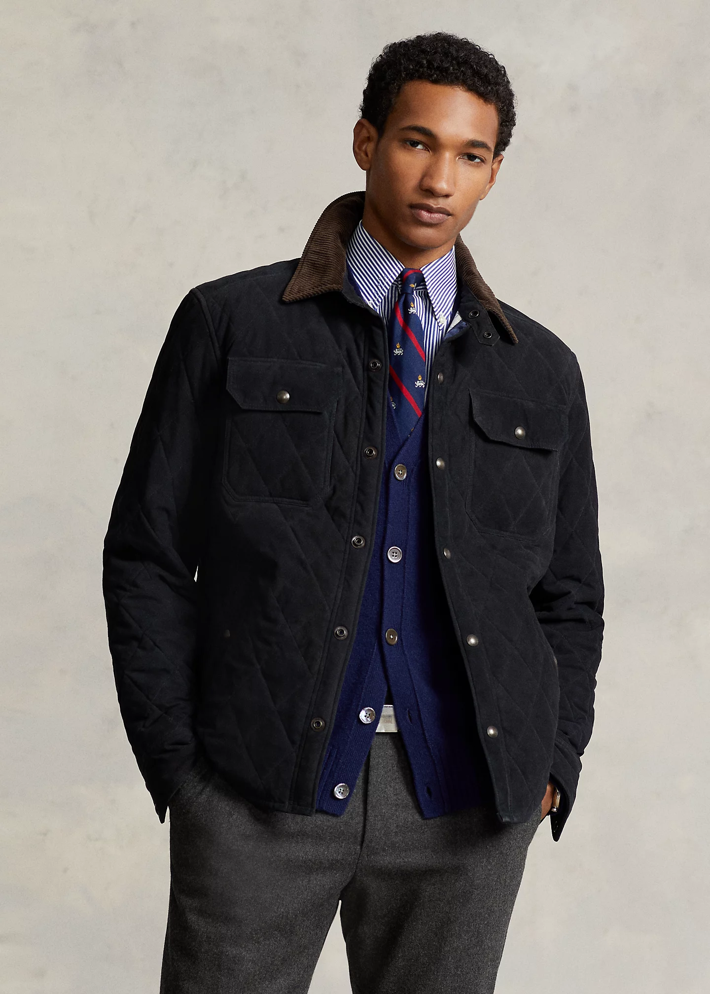 Quilted Suede Jacket