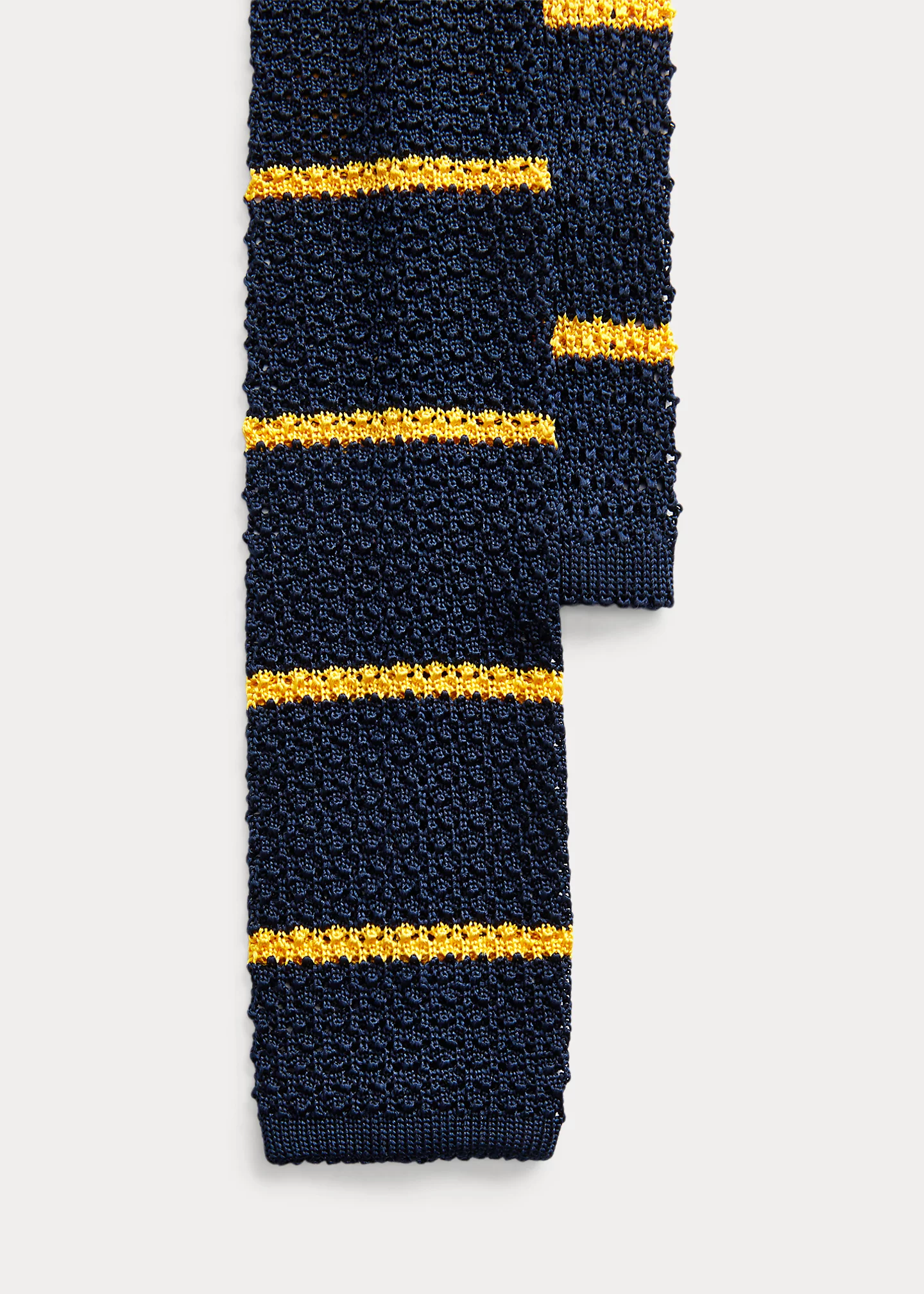 Striped Knit Silk Tie