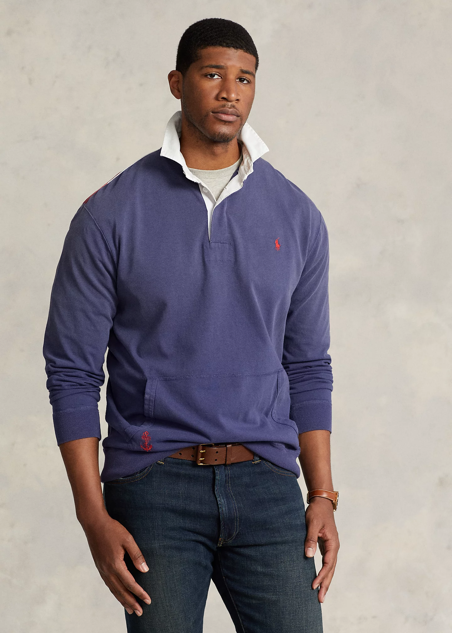 Flag-Patch Jersey Rugby Shirt