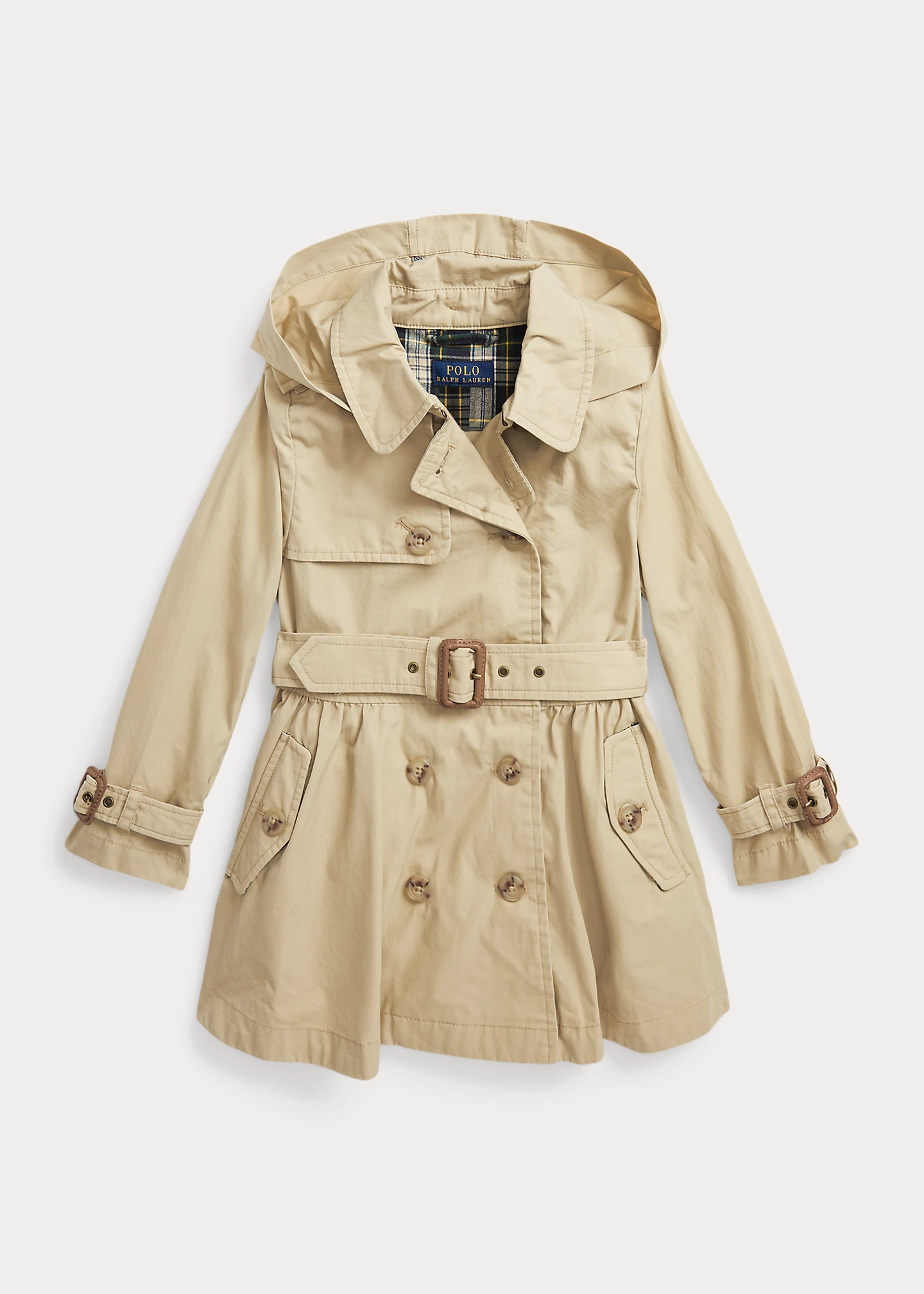 Water-Resistant Hooded Trench Coat