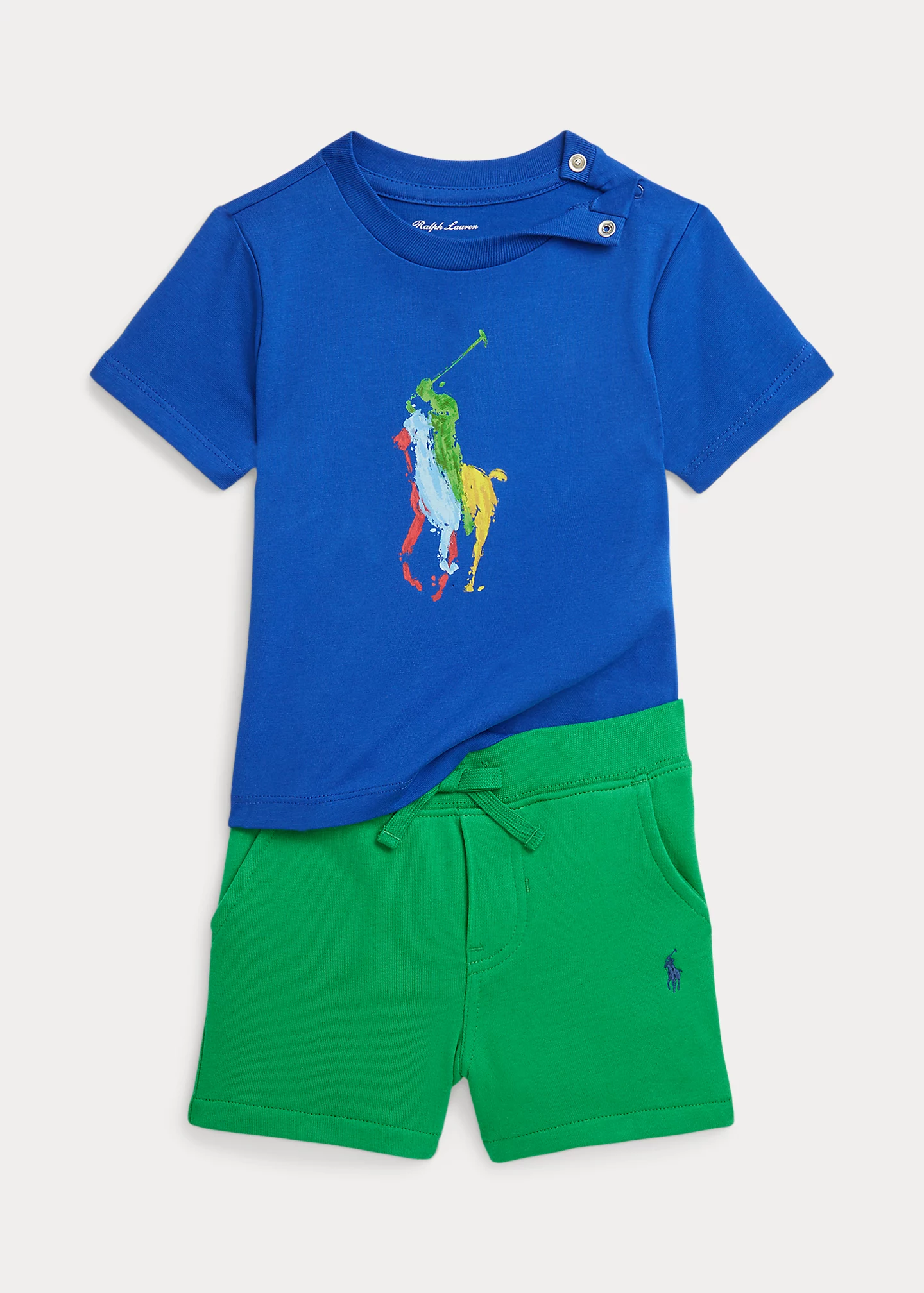 Big Pony Cotton Tee & Fleece Short Set
