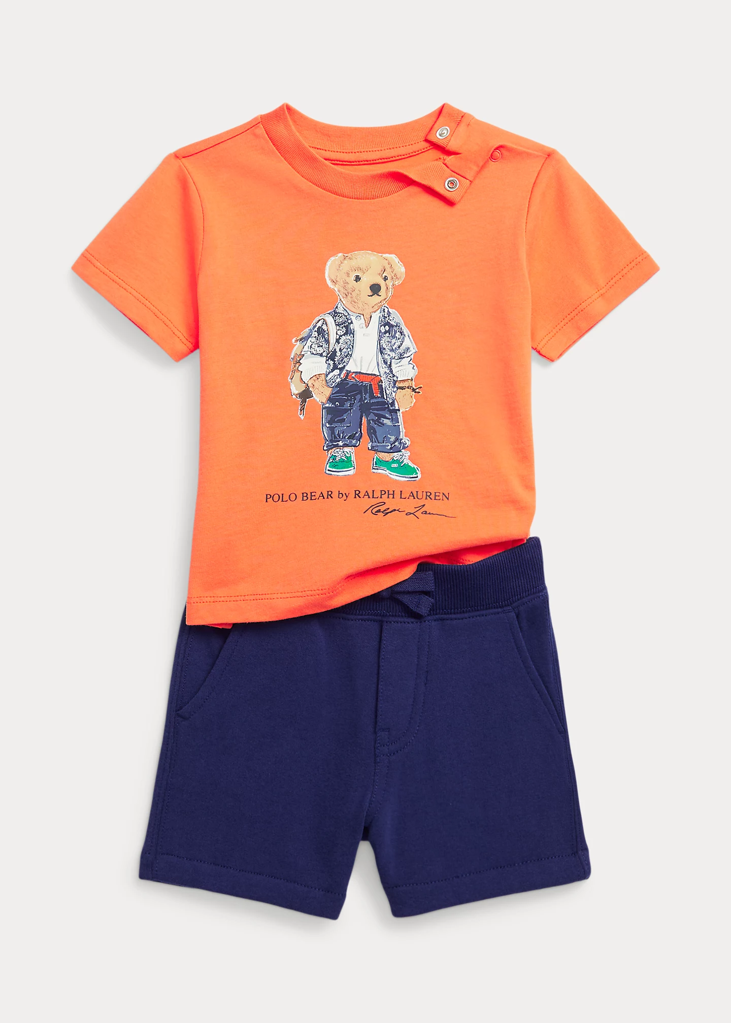 Polo Bear Jersey Tee & Fleece Short Set