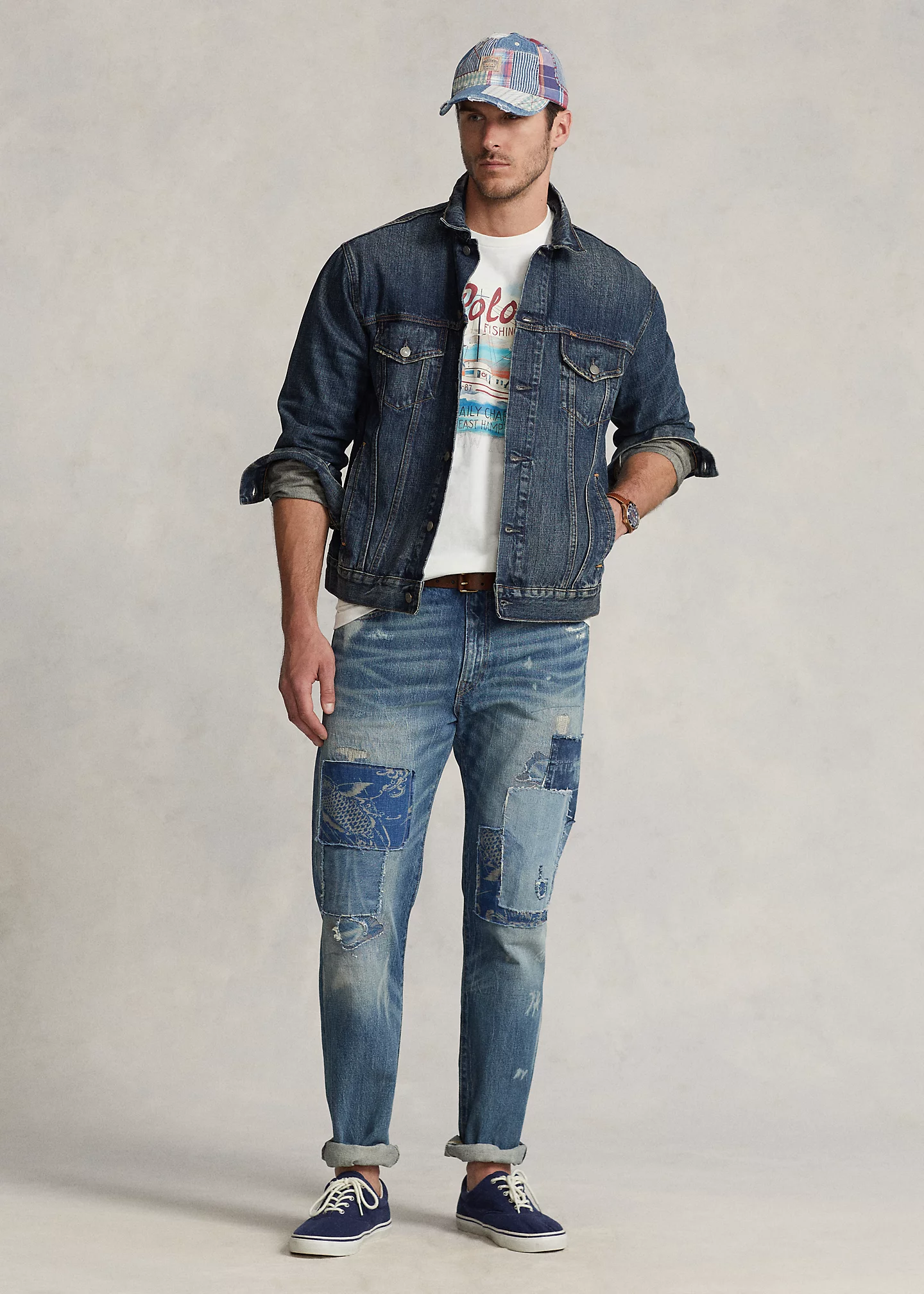 Varick Slim Straight Distressed Jean