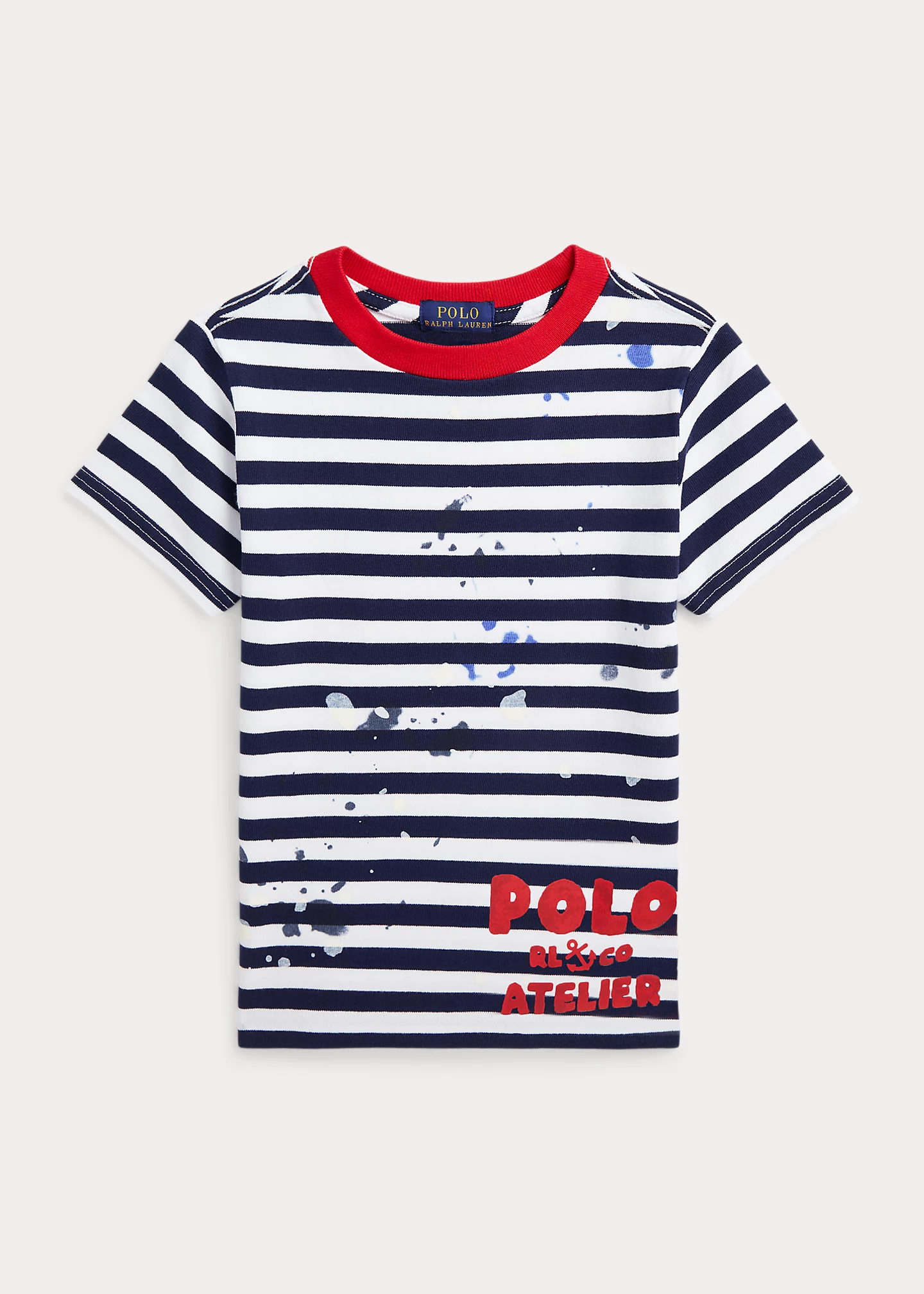 Striped Logo Cotton Jersey Tee