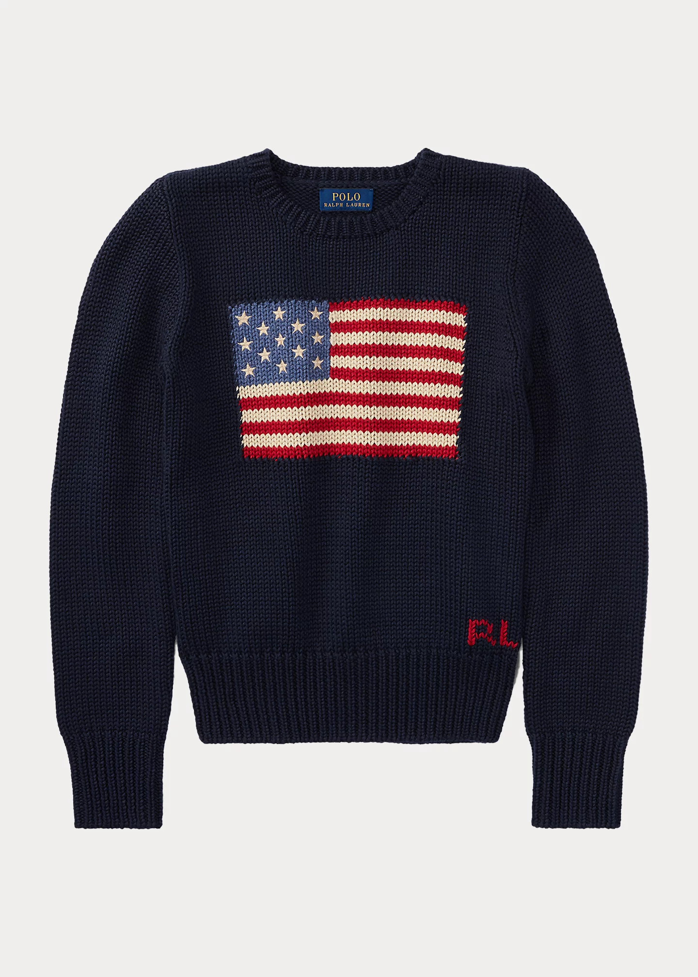 Flag Cotton Crewneck Sweater